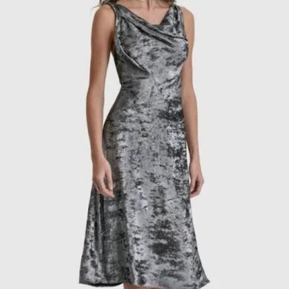 NWT! DKNY Dress ONLY $69!RETAIL $149!Jacquard Sleeveless Abstract Jacquard Sz 12 - Picture 1 of 7